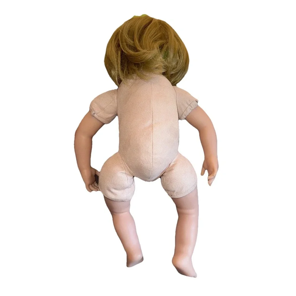 NPK Baby Girl Doll Realistic Weighted Blonde Blue Eyes Soft Body Vinyl Toy 19